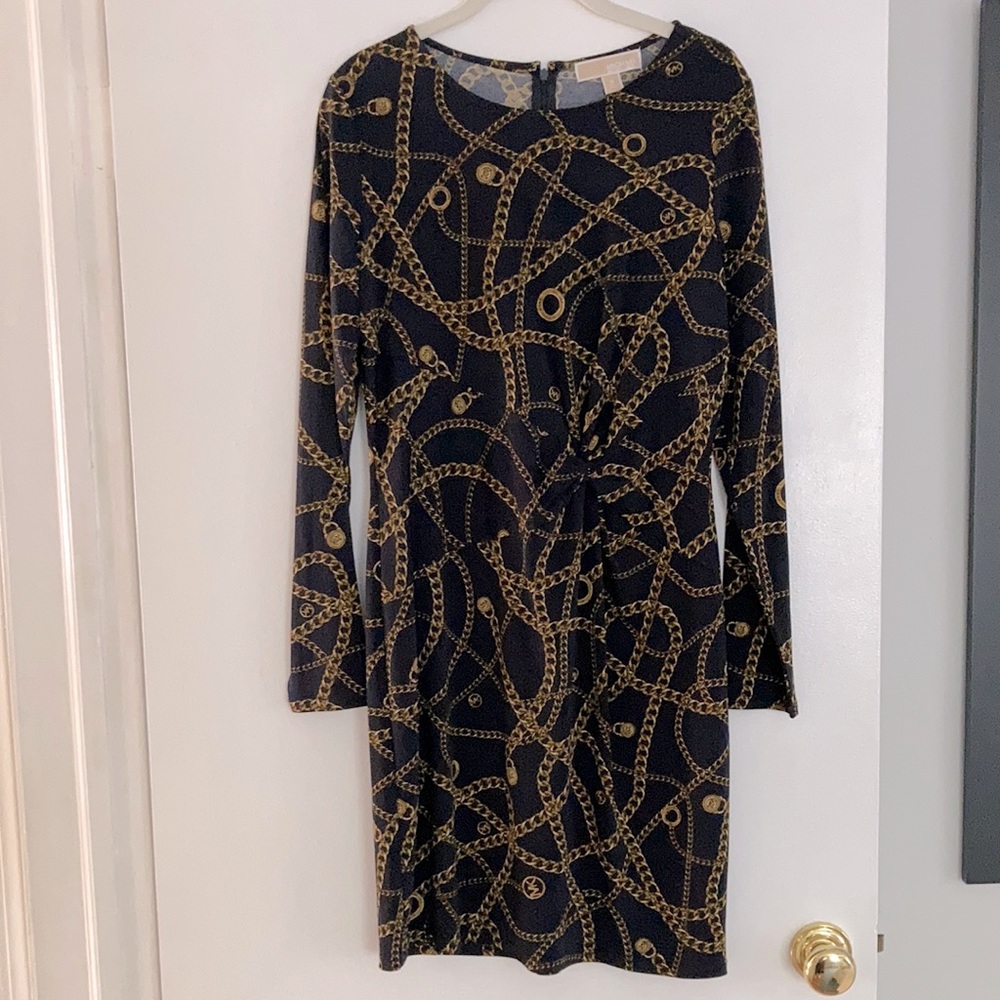 MICHAEL Michael Kors Navy Logo Chain Dress